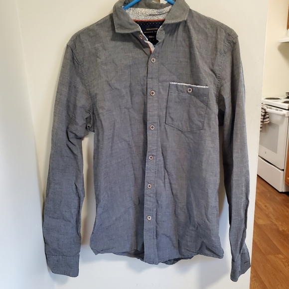 Denim & Flower Gray Men's Shirt - Picture 1 of 3